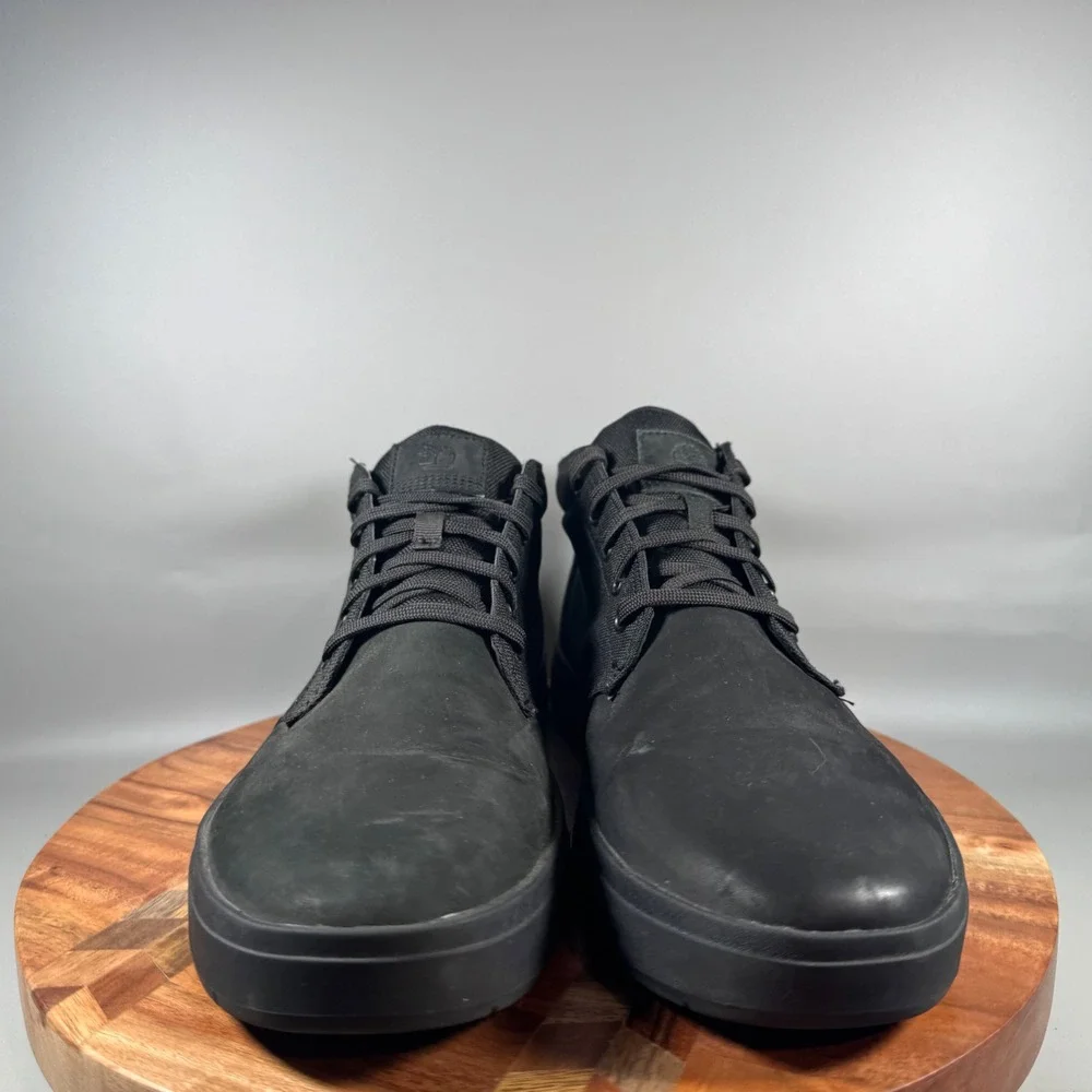 Timberland Davis Square Chukka Mens Black Leather Textile Boots A1T16 Size 13